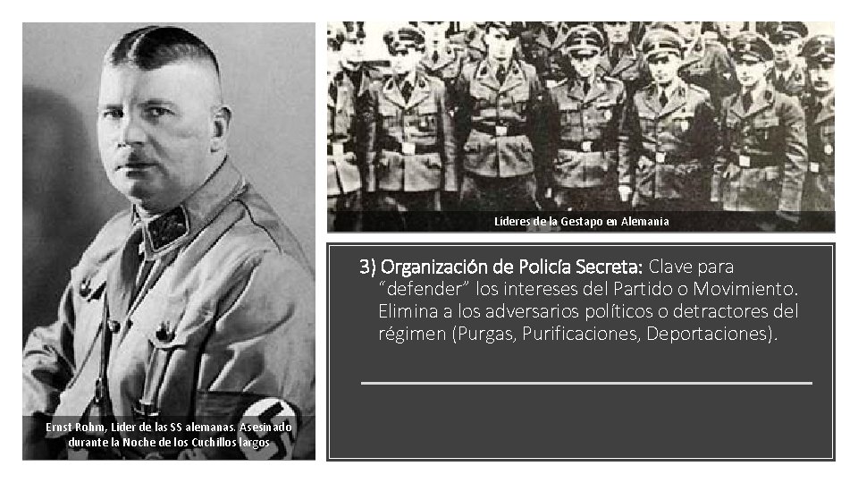 Líderes de la Gestapo en Alemania 3) Organización de Policía Secreta: Clave para “defender”