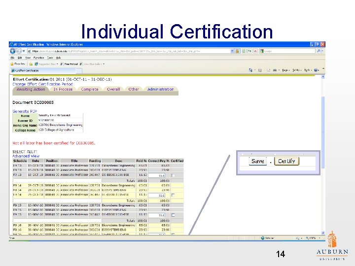 Individual Certification 14 