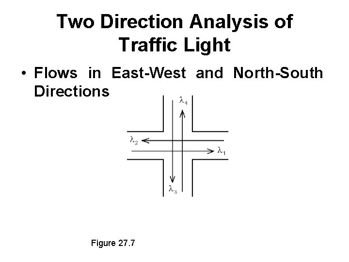Two Direction Analysis of Traffic Light • Flows in East-West and North-South Directions Figure