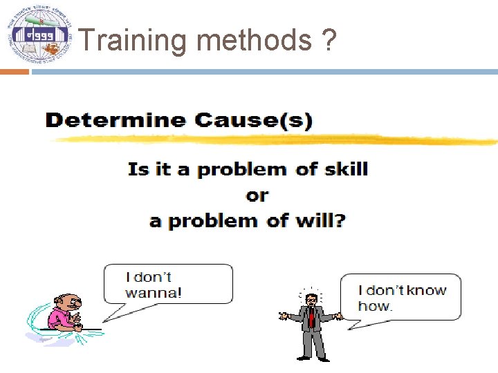 Training methods ? 