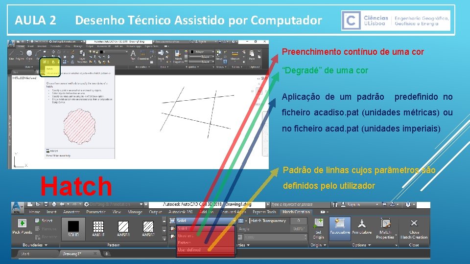 AULA 2 Desenho Técnico Assistido por Computador Preenchimento contínuo de uma cor “Degradé” de