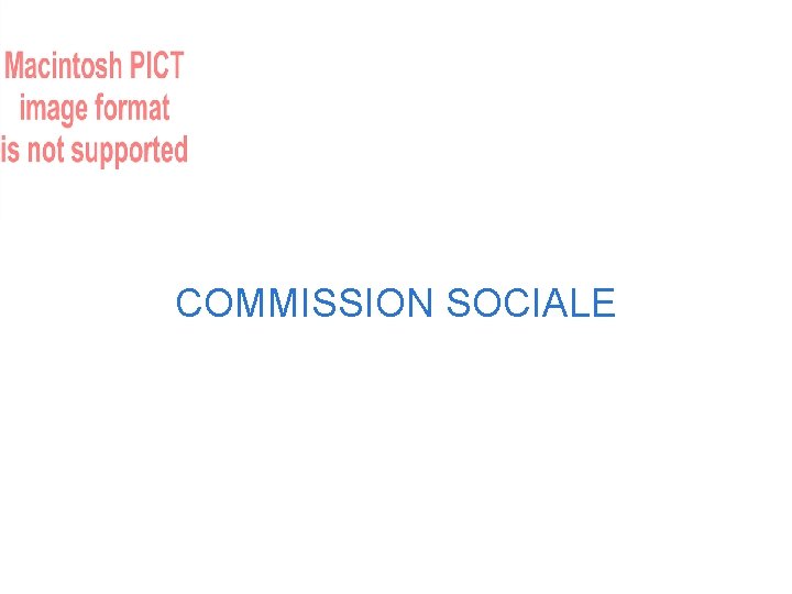 COMMISSION SOCIALE 