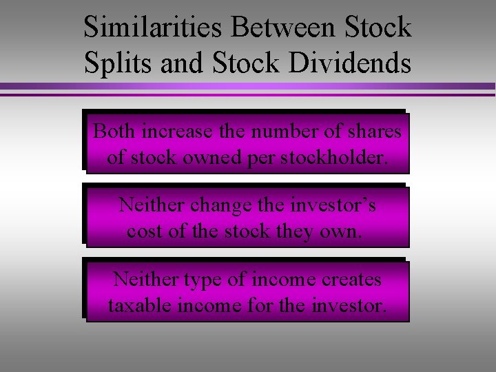 Similarities Between Stock Splits and Stock Dividends Both increase the number of shares of