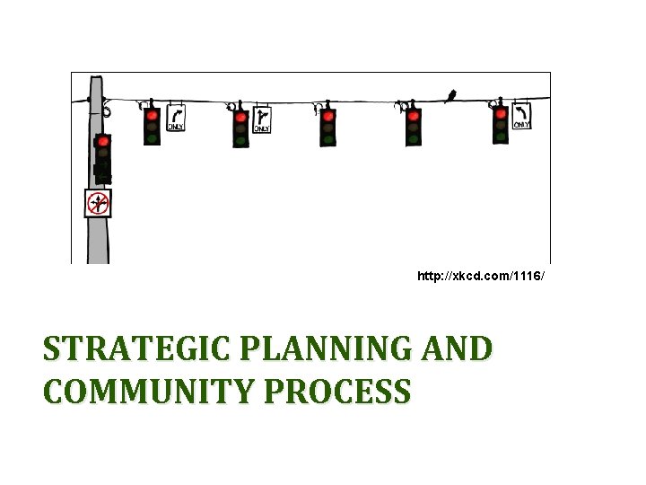 http: //xkcd. com/1116/ STRATEGIC PLANNING AND COMMUNITY PROCESS 