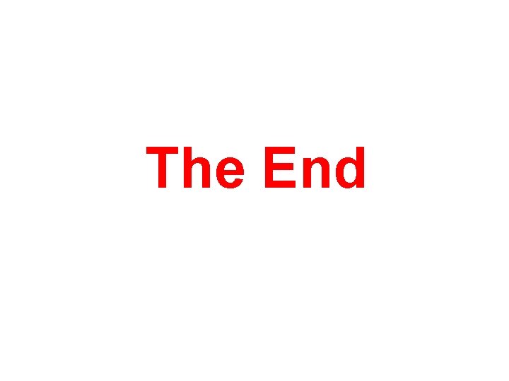 The End 