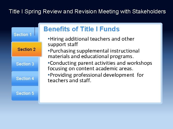 Spring 2019 Title I Spring Review and Revision