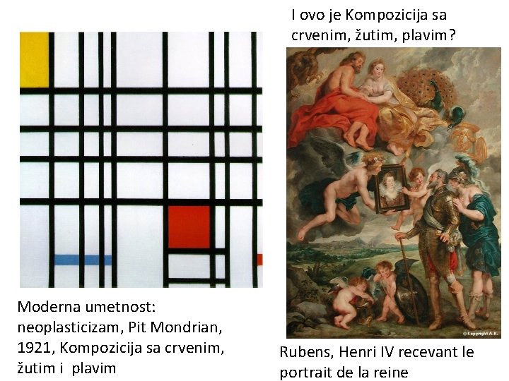 I ovo je Kompozicija sa crvenim, žutim, plavim? Moderna umetnost: neoplasticizam, Pit Mondrian, 1921,