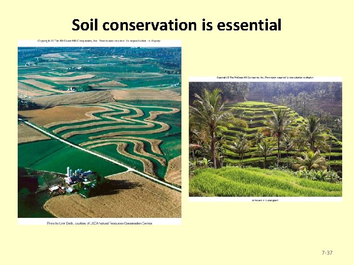 Soil conservation is essential 7 -37 