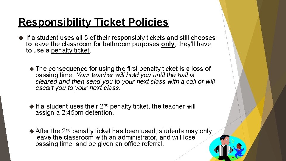 Responsibility Ticket Policies If a student uses all 5 of their responsibly tickets and