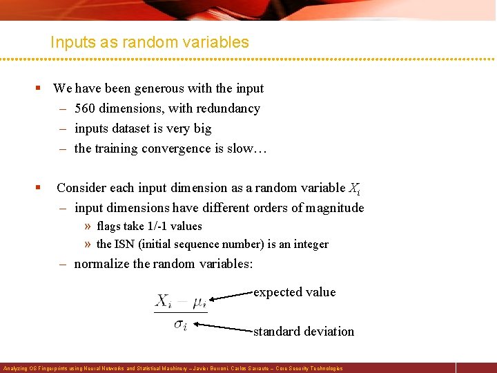 Inputs as random variables § We have been generous with the input – 560