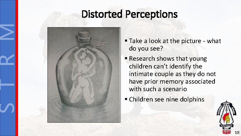 S T R M Distorted Perceptions § Take a look at the picture -