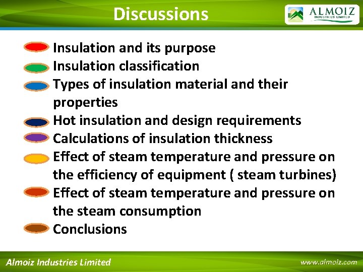 Discussions Insulation and its purpose Insulation classification Types of insulation material and their properties