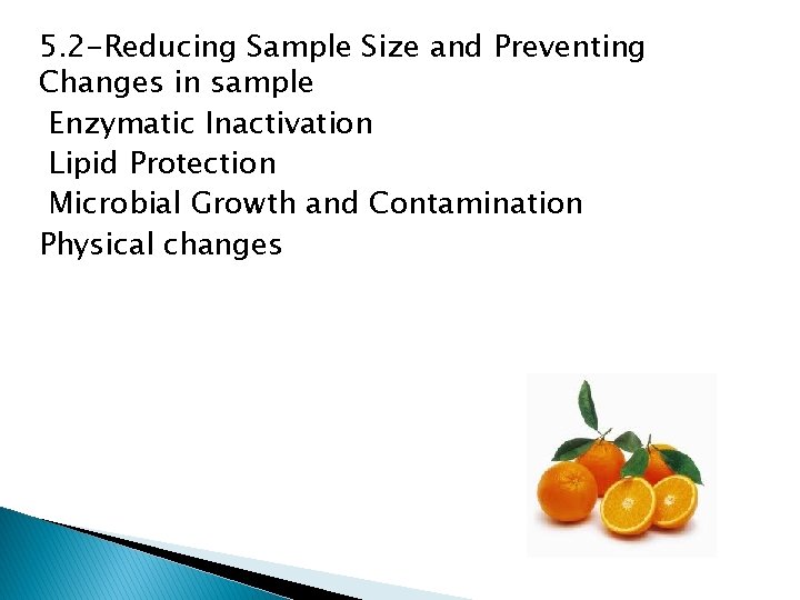 5. 2 -Reducing Sample Size and Preventing Changes in sample Enzymatic Inactivation Lipid Protection