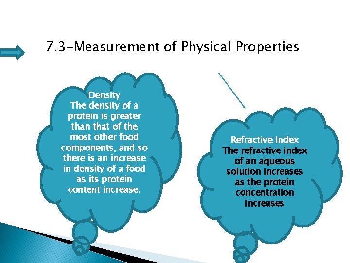 7. 3 -Measurement of Physical Properties Density The density of a protein is greater