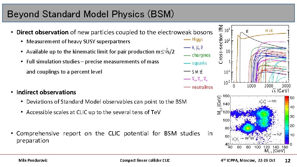 Beyond Standard Model Physics (BSM) • Direct observation of new particles coupled to the