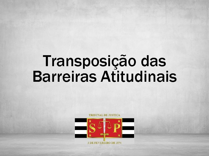 Transposição das Barreiras Atitudinais 