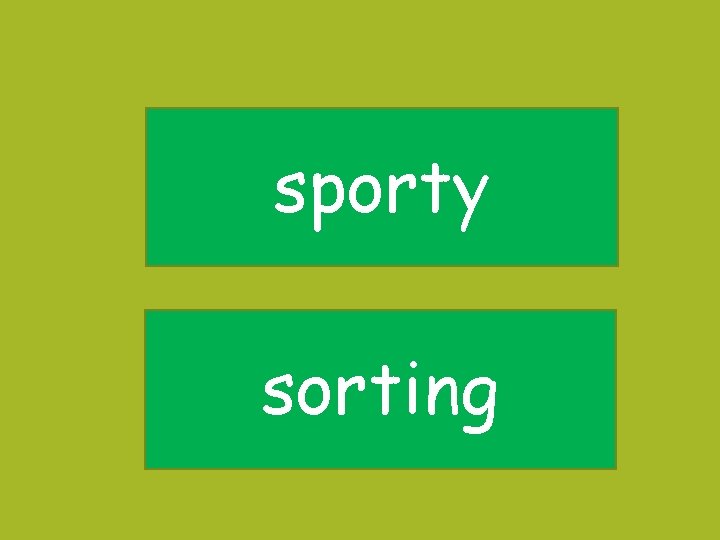 sporty sorting sporty sorting