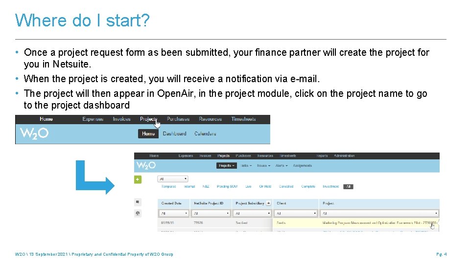 Where do I start? • Once a project request form as been submitted, your