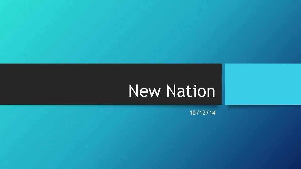 New Nation 10/12/14 