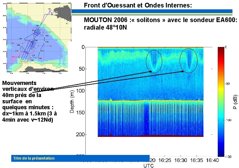 Front d'Ouessant et Ondes Internes: MOUTON 2006 : « solitons » avec le sondeur