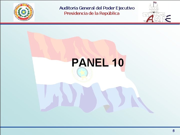 Auditoría General del Poder Ejecutivo Presidencia de la República PANEL 10 5 