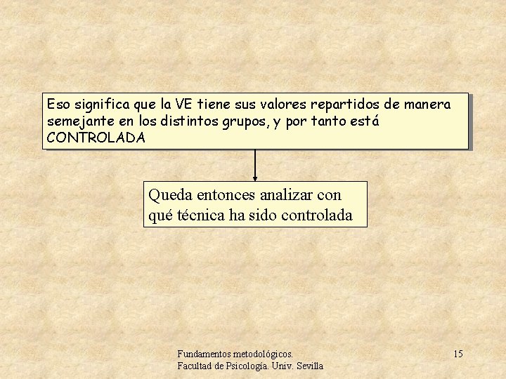 Eso significa que la VE tiene sus valores repartidos de manera semejante en los