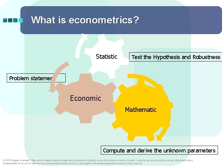 What is econometrics? Statistic Test the Hypothesis and Robustness Problem statement Economic Mathematic Compute