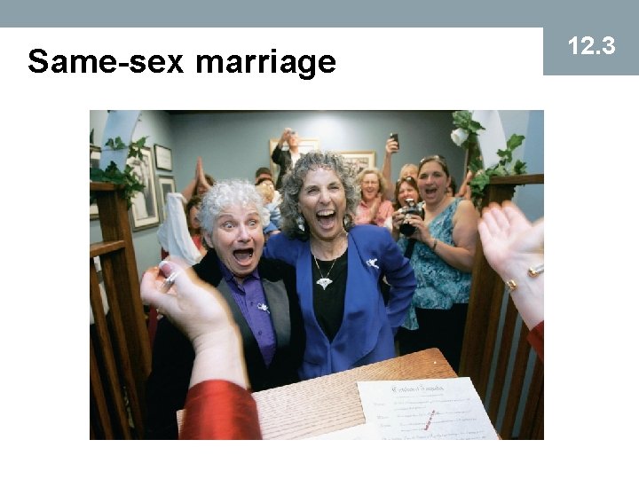 Same-sex marriage 12. 3 