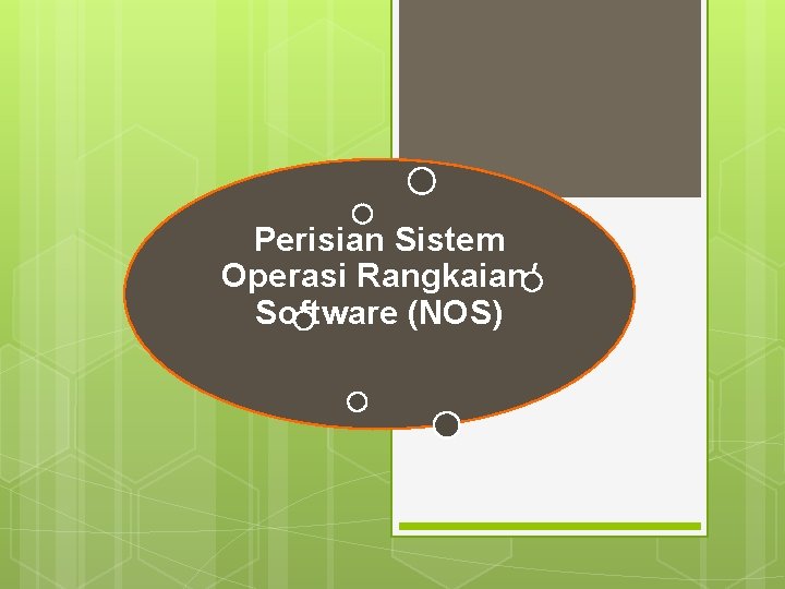 Perisian Sistem Operasi Rangkaian/ Software (NOS) 