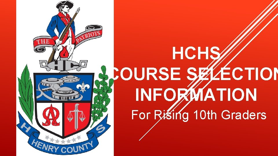 HCHS COURSE SELECTION INFORMATION For Rising 10 th Graders 