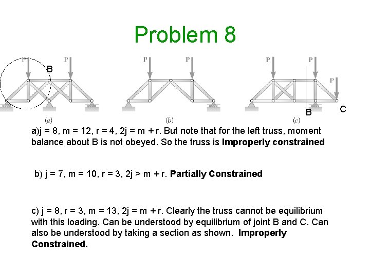 Problem 8 B B a)j = 8, m = 12, r = 4, 2