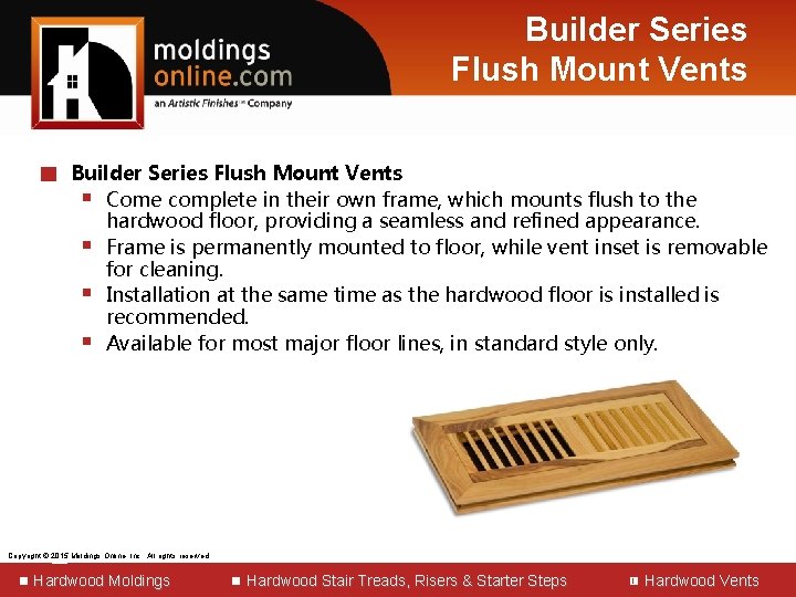 Builder Series Flush Mount Vents █ Builder Series Flush Mount Vents § Come complete