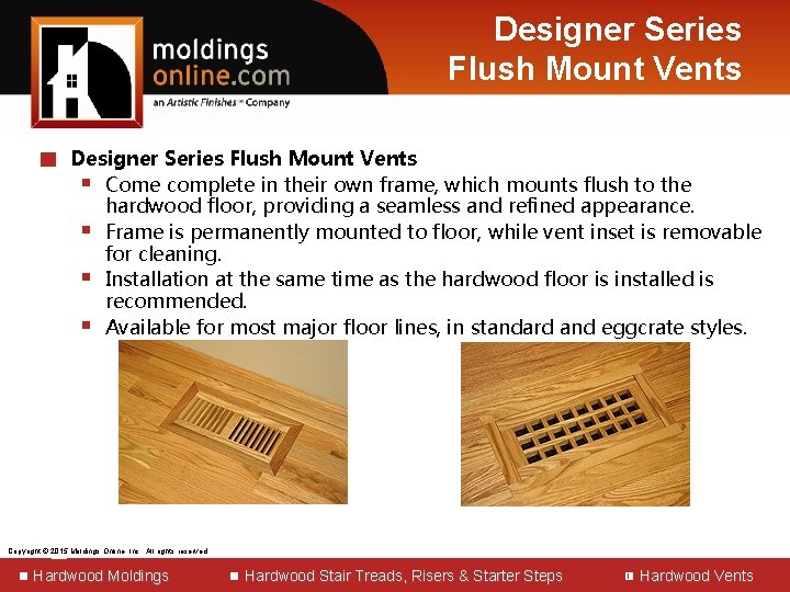 Designer Series Flush Mount Vents █ Designer Series Flush Mount Vents § Come complete