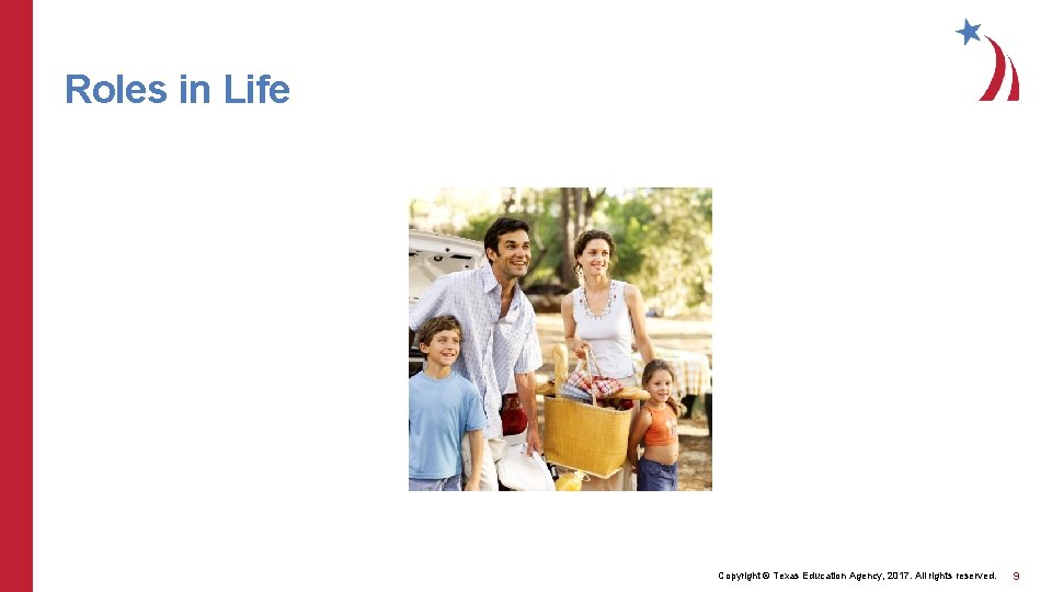 Roles in Life Copyright © Texas Education Agency, 2017. All rights reserved. 9 