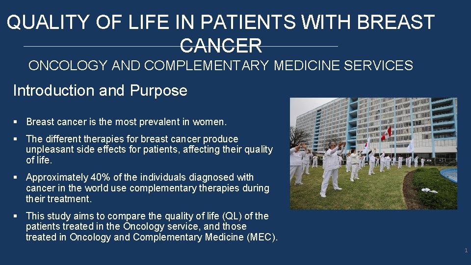 QUALITY OF LIFE IN PATIENTS WITH BREAST CANCER