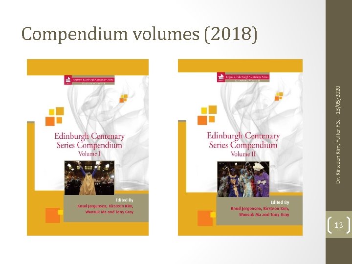 Dr. Kirsteen Kim, Fuller F. S. 13/05/2020 Compendium volumes (2018) 13 