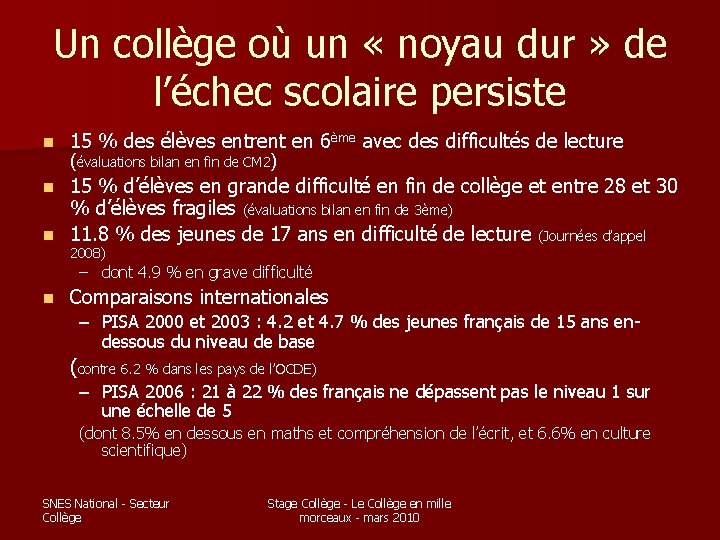 Un collège où un « noyau dur » de l’échec scolaire persiste n 15