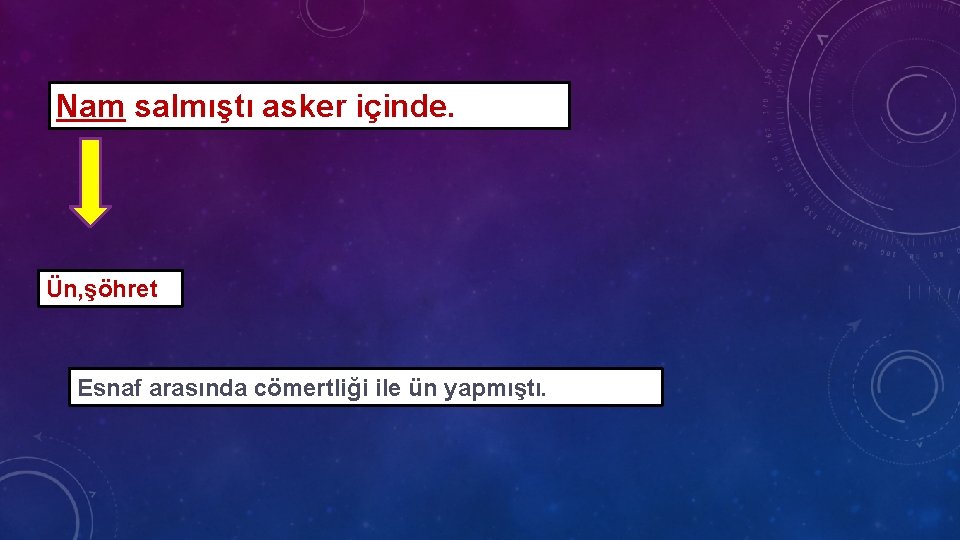 Nam salmıştı asker içinde. Ün, şöhret Esnaf arasında cömertliği ile ün yapmıştı. 