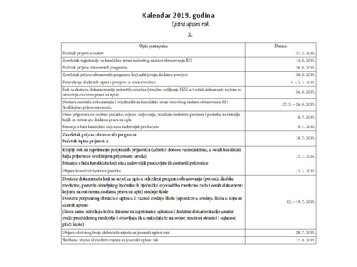 Kalendar 2019. godina 