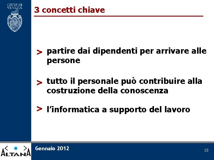 3 concetti chiave > partire dai dipendenti per arrivare alle persone > tutto il