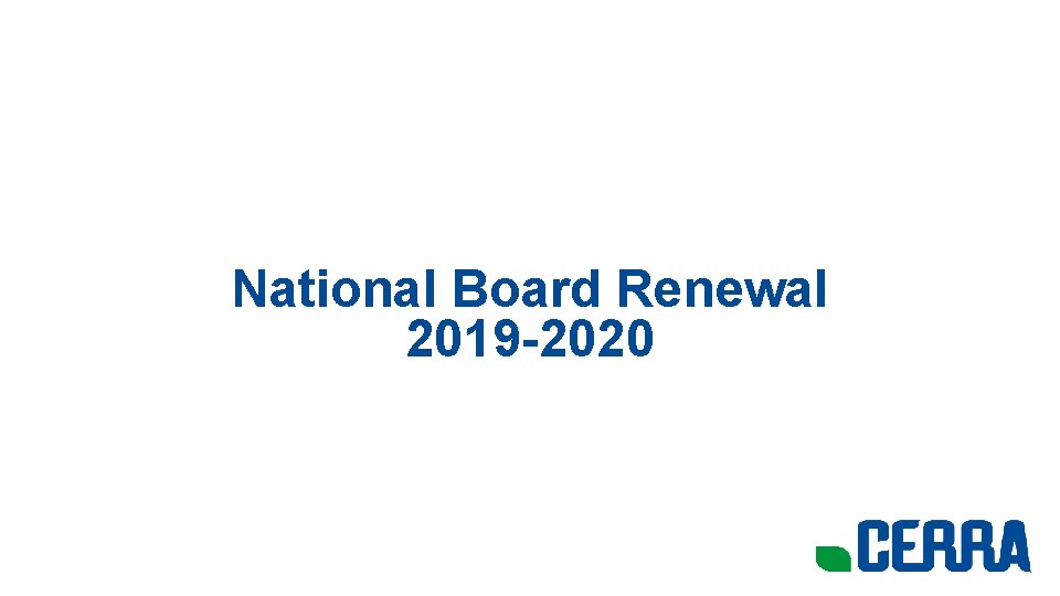 National Board Renewal 2019 -2020 