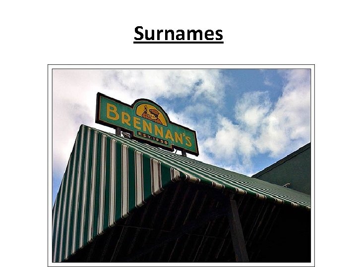 Surnames 
