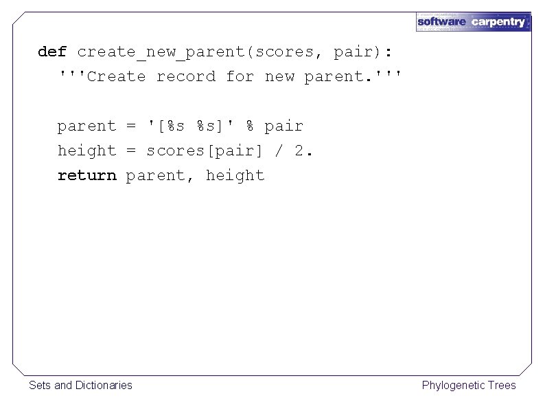 def create_new_parent(scores, pair): '''Create record for new parent. ''' parent = '[%s %s]' %