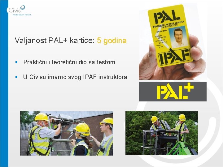 Valjanost PAL+ kartice: 5 godina § Praktični i teoretični dio sa testom § U