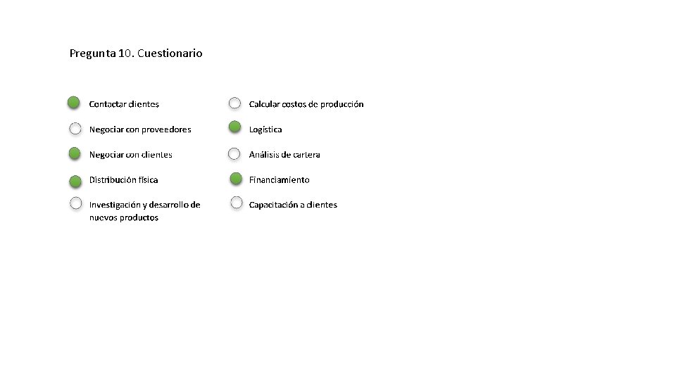 Pregunta 10. Cuestionario 