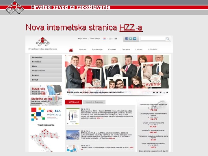 Hrvatski zavod za zapošljavanje Nova internetska stranica HZZ-a 