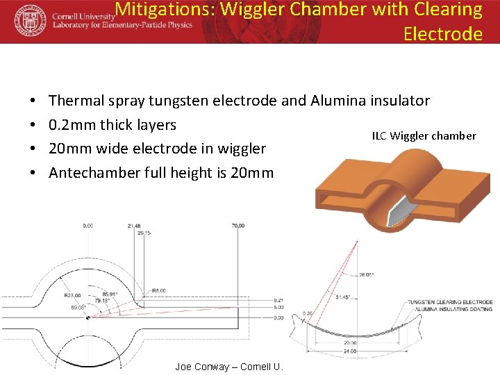 Mitigations: Wiggler Chamber with Clearing Electrode • • Thermal spray tungsten electrode and Alumina