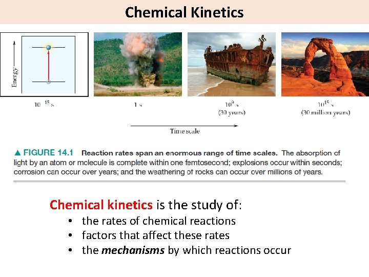 Chemical Kinetics Chemical kinetics is the study of: • the rates of chemical reactions