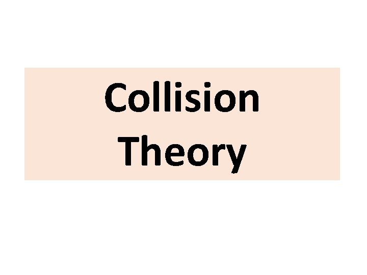 Collision Theory 