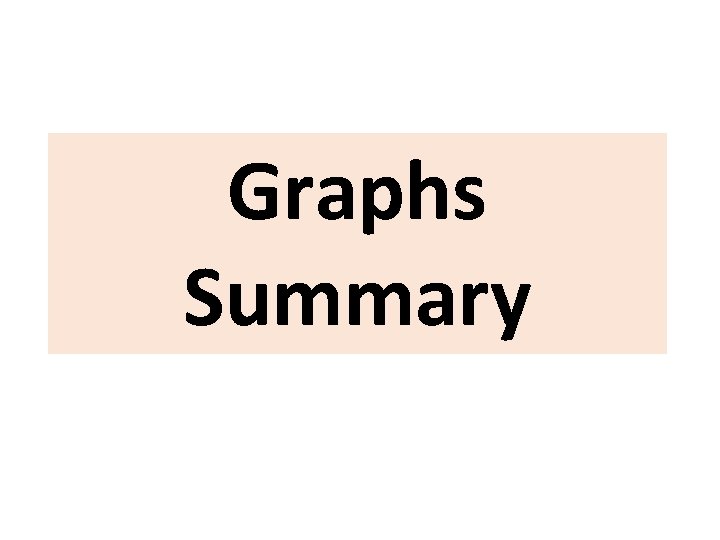 Graphs Summary 